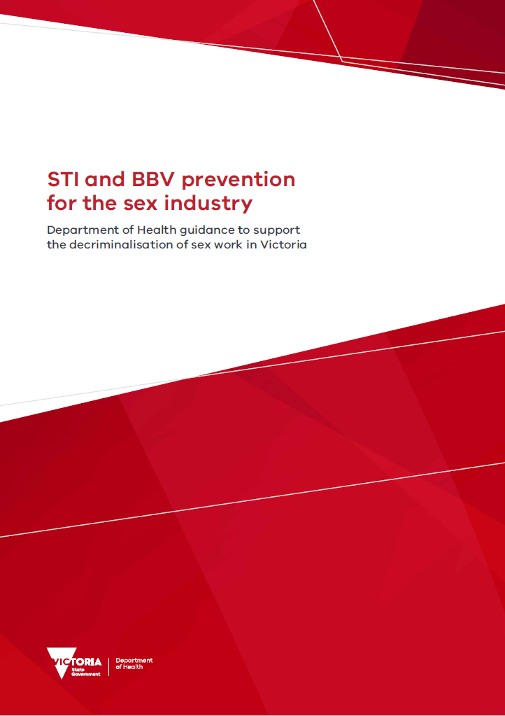 STI and BBV prevention
for the sex industry by the Department of Health Victoria
