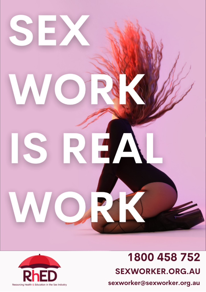 RhEDsexworkiswork poster pink hair in motion